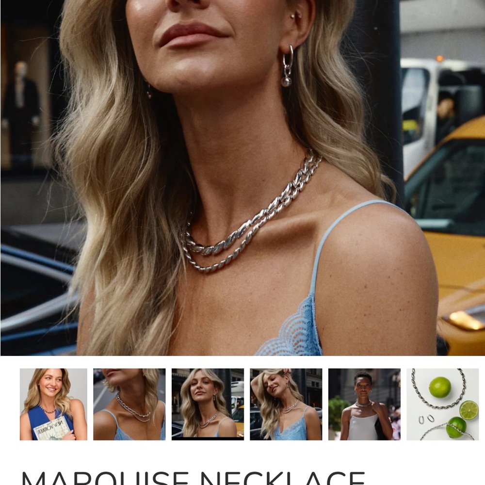 MARQUISE NECKLACE (LARGE) - SILVER